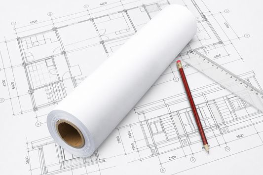 80gsm CAD 24 inch Drawing Paper Roll for Engineering Inkjet Printer – 3" Core