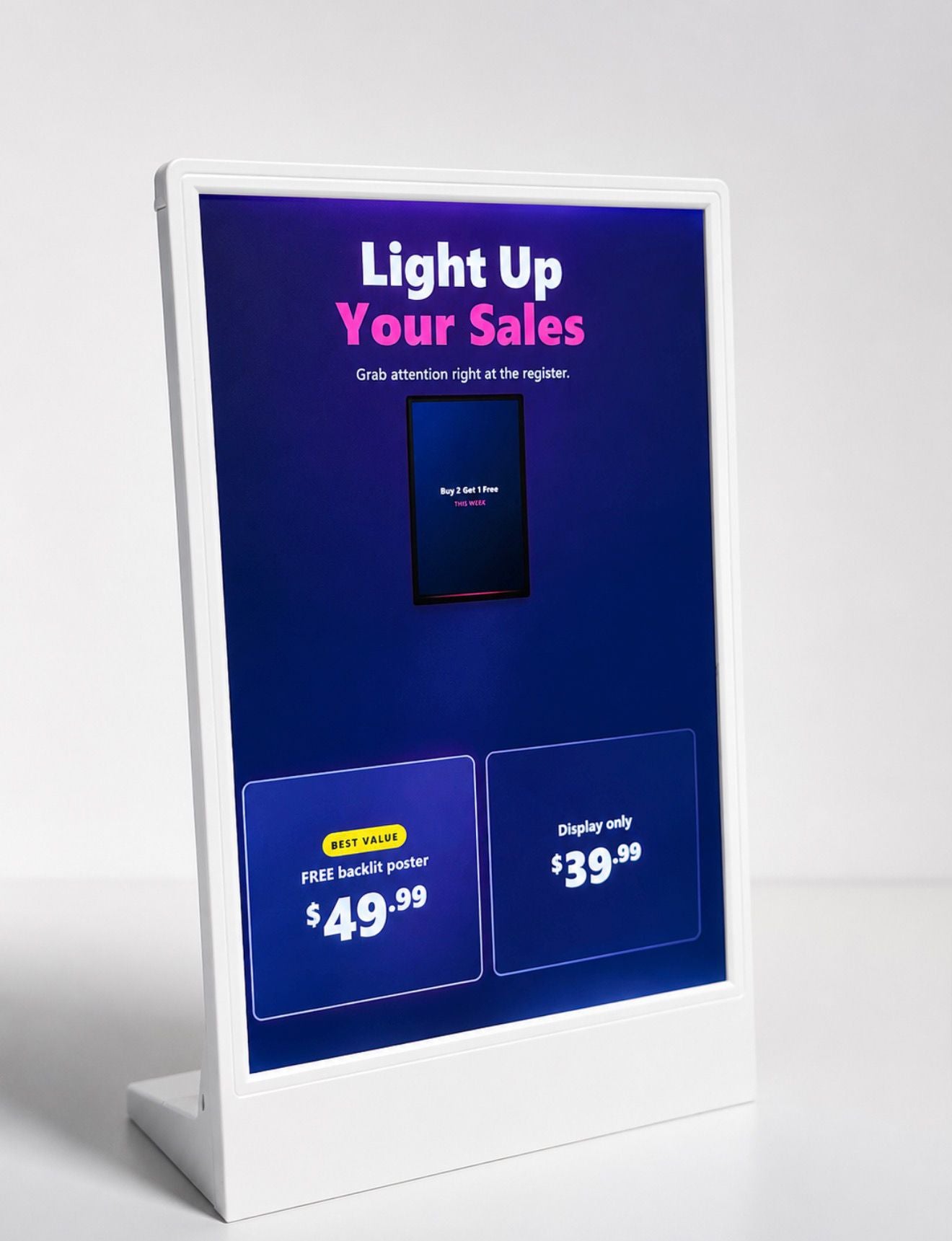 LED Display A4 Backlit Poster Stand