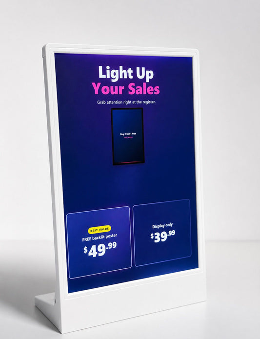LED Display A4 Backlit Poster Stand