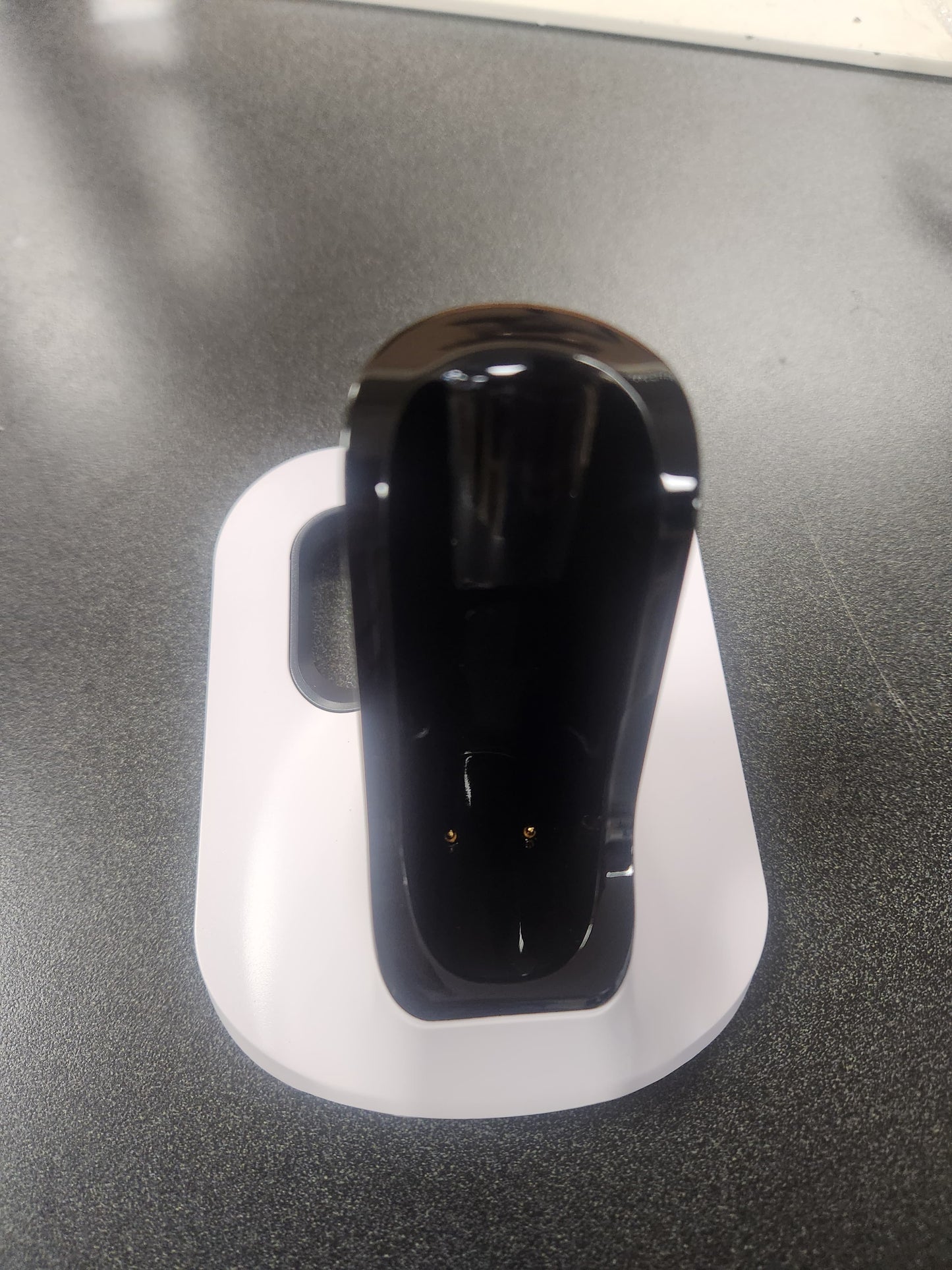 Barcode scanner cradle stand front