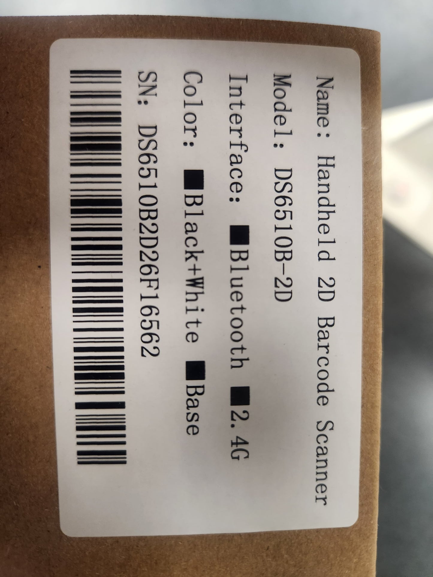 Barcode scanner cradle stand side